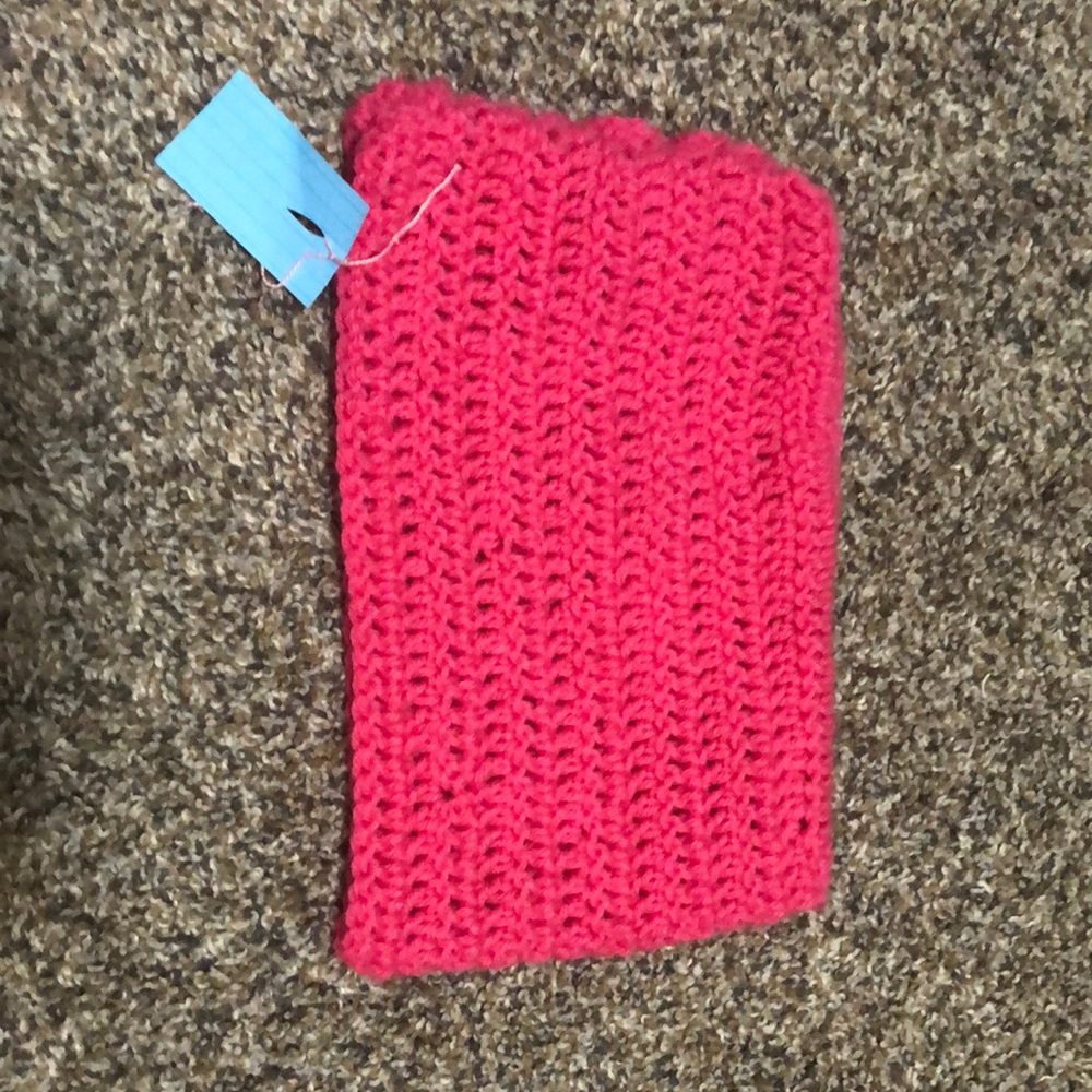 Pink Chevron Crochet Hat